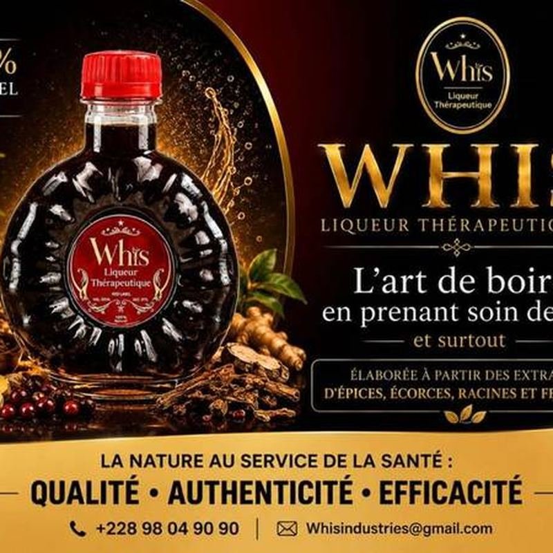 Bouteille WHIS entourée d'épices, 100% naturel