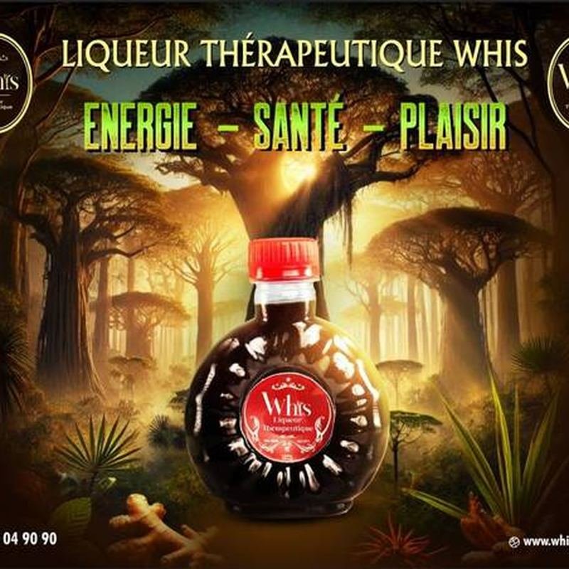 Bouteille WHIS mise en scène dans un décor de baobabs